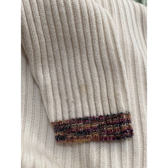 Nano Universe Long Sleeve Turtleneck Ribbed Knit Pullover Sweater White Sz Small - Picture 9 of 9